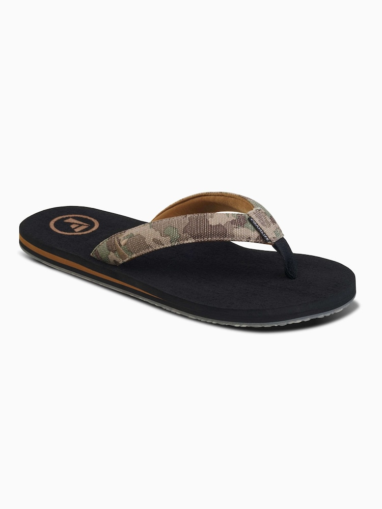 Foamlife Black Mens Pampa Artist Series Flip Flops - Image 1 of 5
