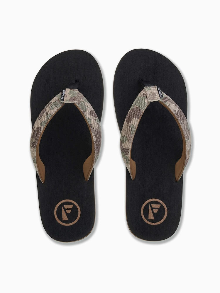 Foamlife Black Mens Pampa Artist Series Flip Flops - Image 2 of 5