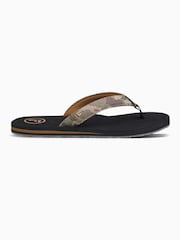 Foamlife Black Mens Pampa Artist Series Flip Flops - Image 4 of 5