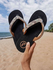 Foamlife Black Mens Pampa Artist Series Flip Flops - Image 5 of 5