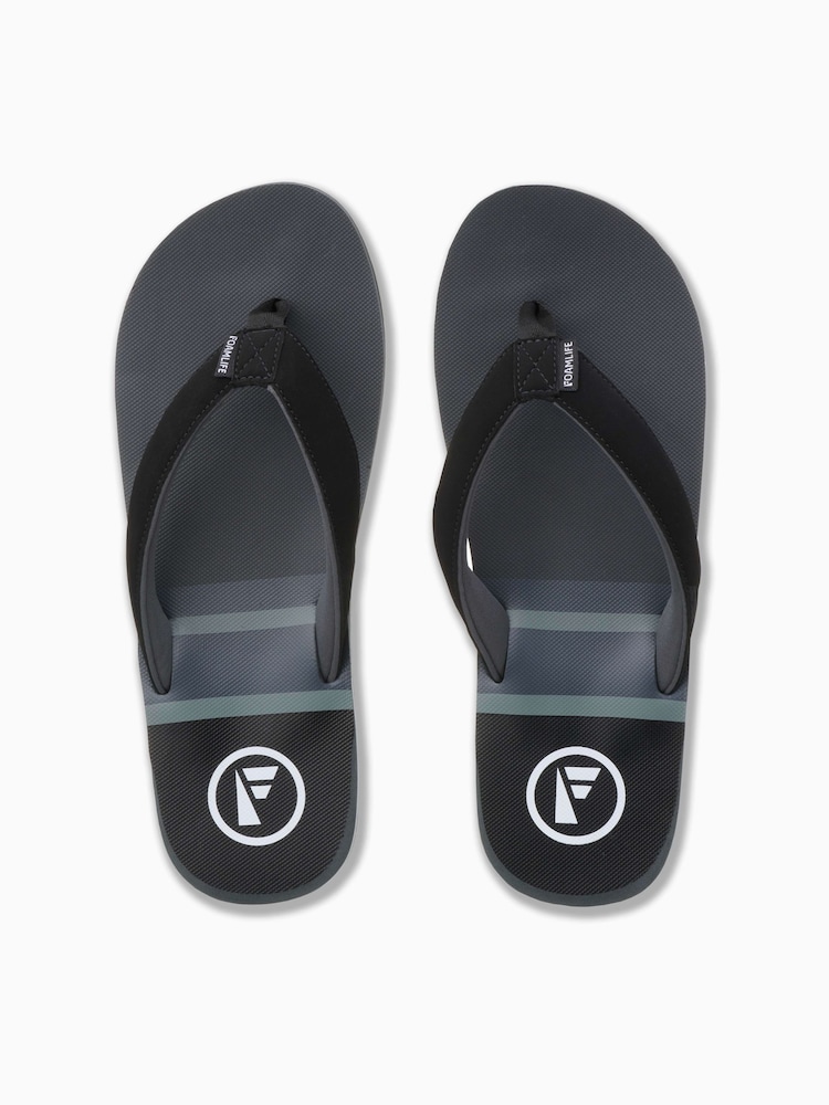 Foamlife Grey Mens Rullen-SC Flip Flops - Image 4 of 4