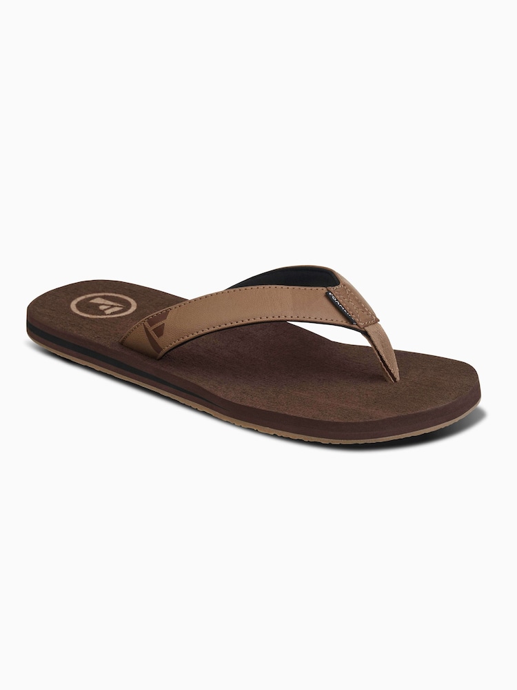Foamlife Brown Mens Seales Earth Flip Flops - Image 1 of 2