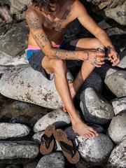 Foamlife Black Mens Mully Cork Flip Flops - Image 5 of 6