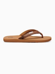 Foamlife Dark Brown Womens Seales SC Flip Flops - Image 3 of 5