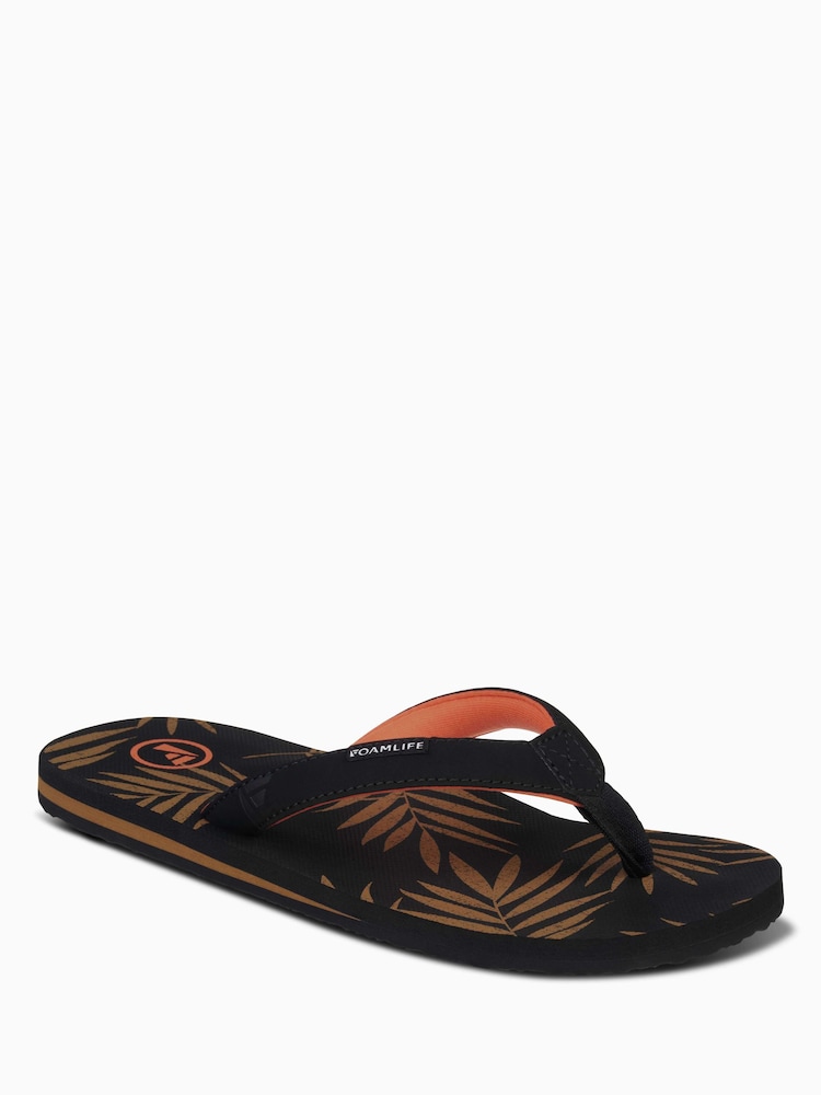 Foamlife Black Womens Zikat-SC Flip Flops - Image 1 of 6