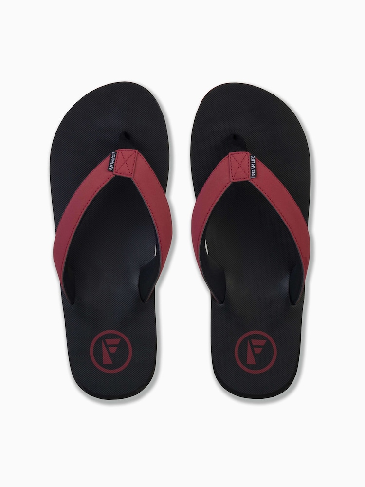 Foamlife Red Mens Traa-SC Flip Flops - Image 2 of 5