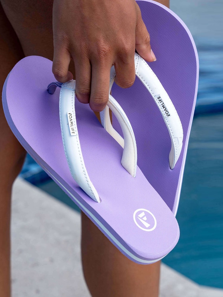 Foamlife Purple Womens Lixi-SC Flip Flops - Image 6 of 6 Foamlife Purple Womens Lixi-SC Flip Flops - Image 6 of 6