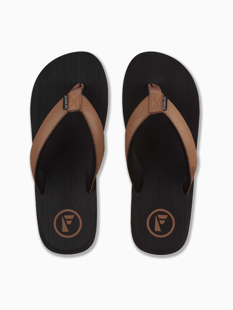 Foamlife Black Mens Seales Flip Flops - Image 2 of 5