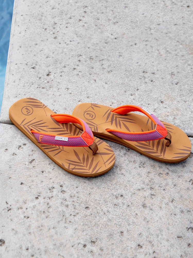 Foamlife Brown Womens Harts Flip Flops - Image 7 of 7
