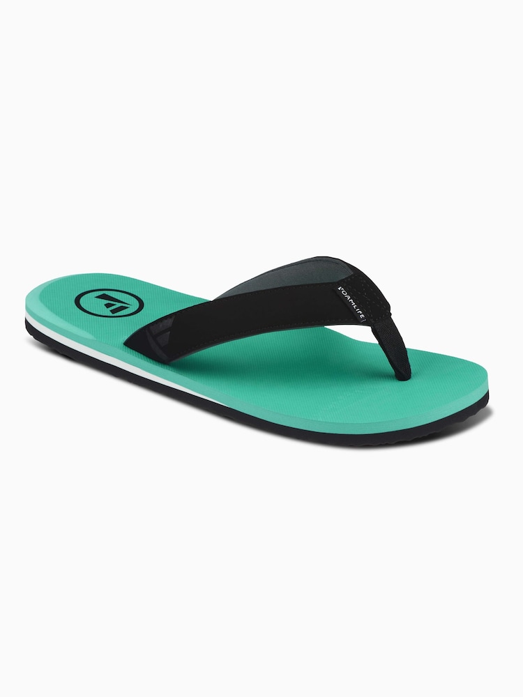 Foamlife Green Mens Traa Flip Flops - Image 1 of 6