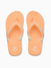 Foamlife Orange Womens Lixi Flip Flops - Image 2 of 6