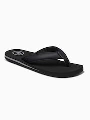 Foamlife Black Denim Mens Seales Flip Flops - Image 1 of 6
