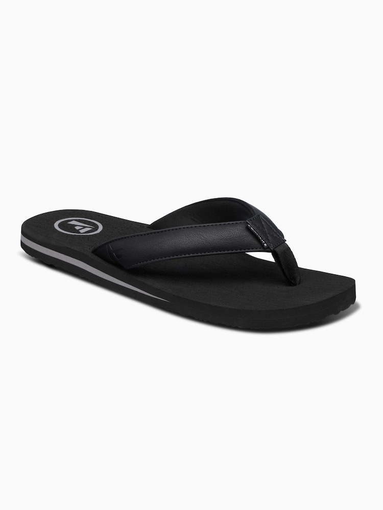 Foamlife Black Denim Mens Seales Flip Flops - Image 1 of 6