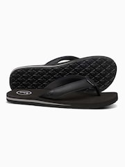 Foamlife Black Denim Mens Seales Flip Flops - Image 3 of 6