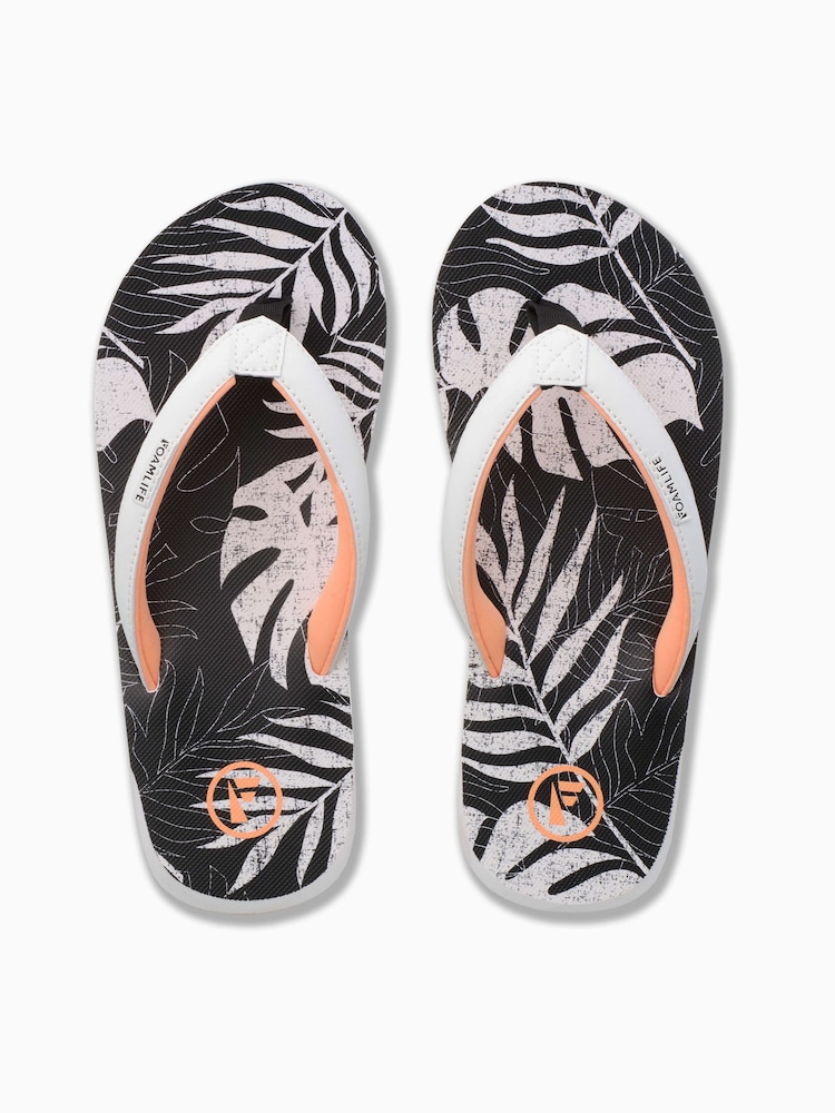Foamlife Black Chrome Womens Zikat-SC Flip Flops - Image 2 of 6