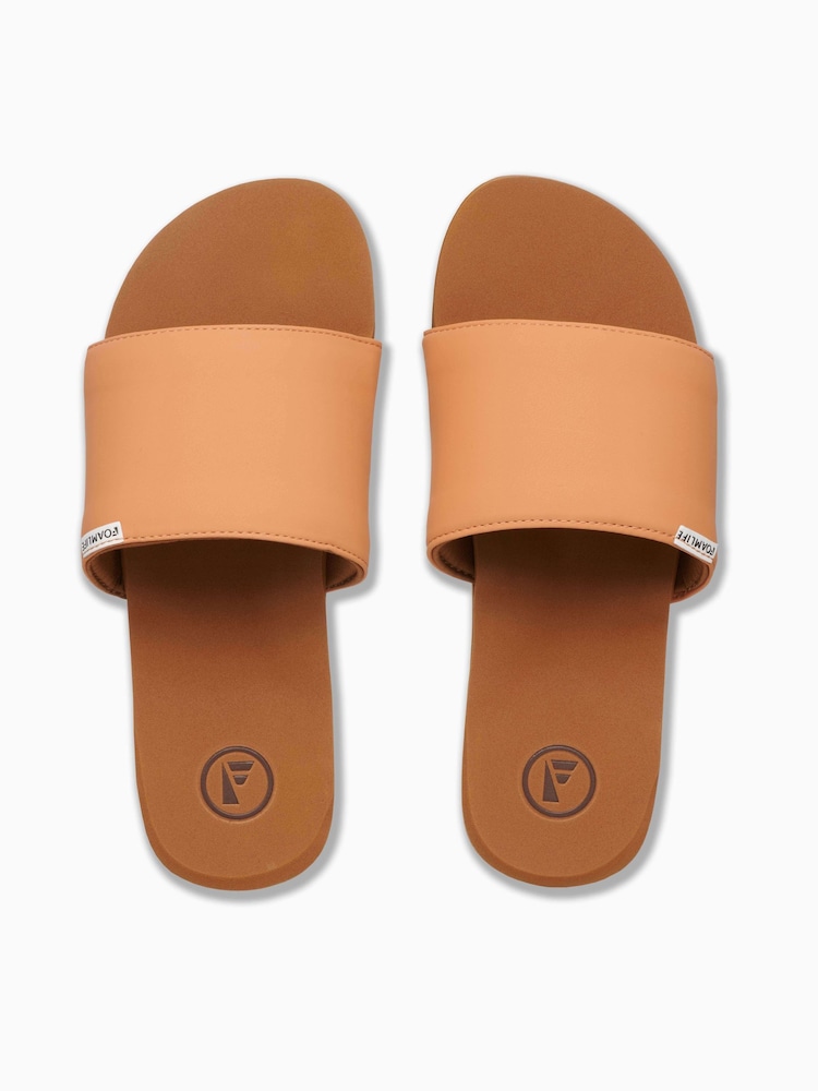 Foamlife Brown Womens Seales Slide Sliders - Image 2 of 6