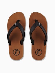 Foamlife Brown Mens Seales Flip Flops - Image 2 of 6