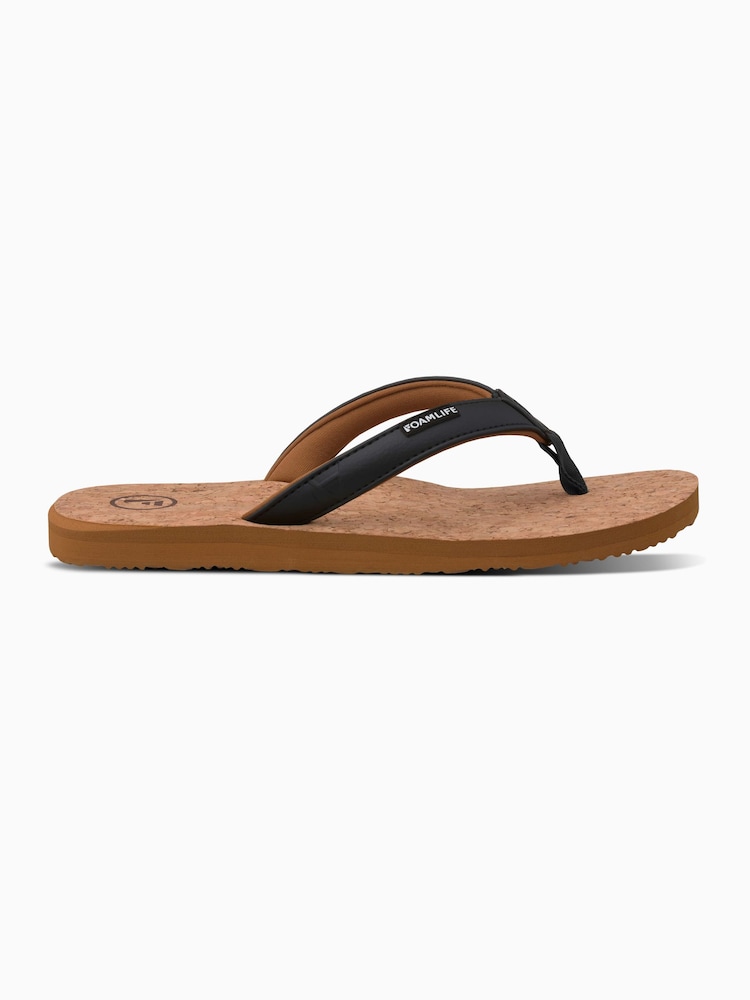 Foamlife Brown Womens Goldie Earth Flip Flops - Image 2 of 6 Foamlife Brown Womens Goldie Earth Flip Flops - Image 2 of 6