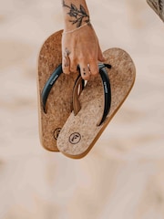 Foamlife Brown Womens Goldie Earth Flip Flops - Image 6 of 6