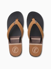 Foamlife Brown Mens Rullen-SC Flip Flops - Image 2 of 6
