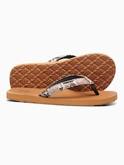 Foamlife Brown Womens Selene Flip Flops - Image 4 of 6