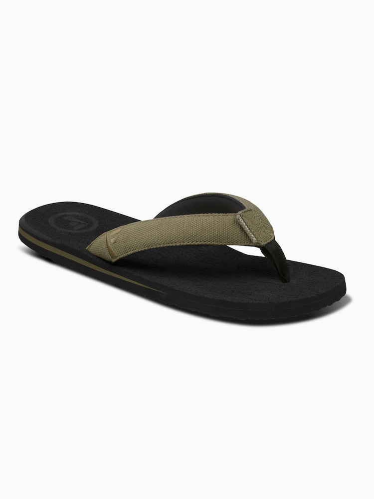 Foamlife Black Mens Sully Flip Flops - Image 1 of 6