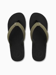 Foamlife Black Mens Sully Flip Flops - Image 2 of 6