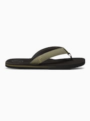 Foamlife Black Mens Sully Flip Flops - Image 4 of 6