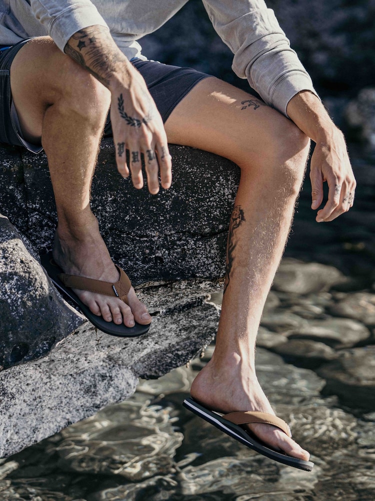 Foamlife Grey Mens Traa-SC Flip Flops - Image 6 of 6
