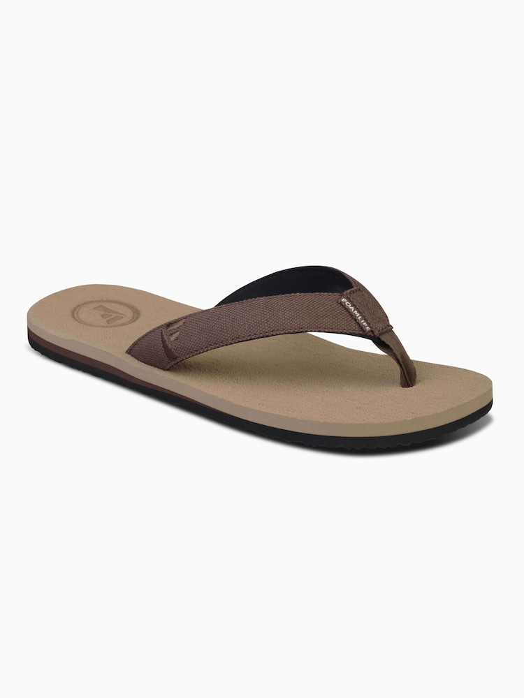 Foamlife Brown Mens Sully Flip Flops - Image 1 of 5