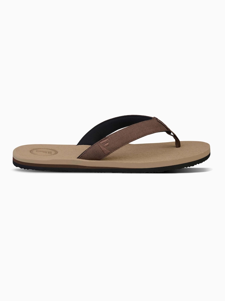 Foamlife Brown Mens Sully Flip Flops - Image 2 of 5