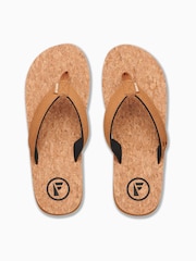 Коричневый - Мужские пробковые шлепанцы Foamlife Mully - Изображение 3 из 6