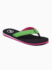 Foamlife Black Mens Traad Flip Flops - Image 1 of 5