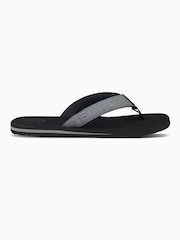 Foamlife Black Mens Sharrp Flip Flops - Image 4 of 4