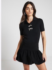 Negru - River Island Fundă Polo Top - Imaginea 1 din 6