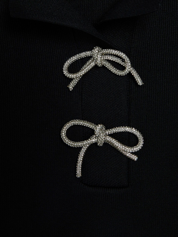 Negru - River Island Fundă Polo Top - Imaginea 6 din 6