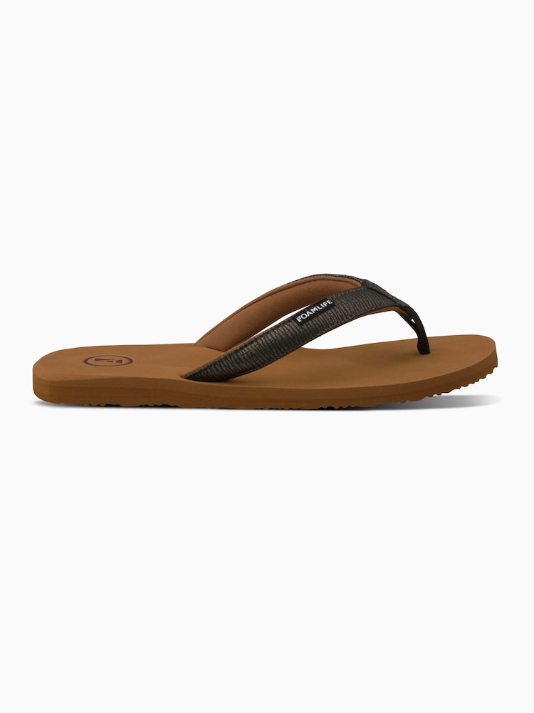Foamlife Brown Seales Earth  Womens Flip Flops - Image 2 of 5