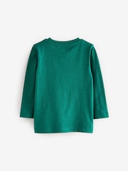 أخضر دب - تيشِرت شبه سادة بكم طويل بخامة %100 قطن (3 شهور - 7 سنوات) - صورة 5 من 7