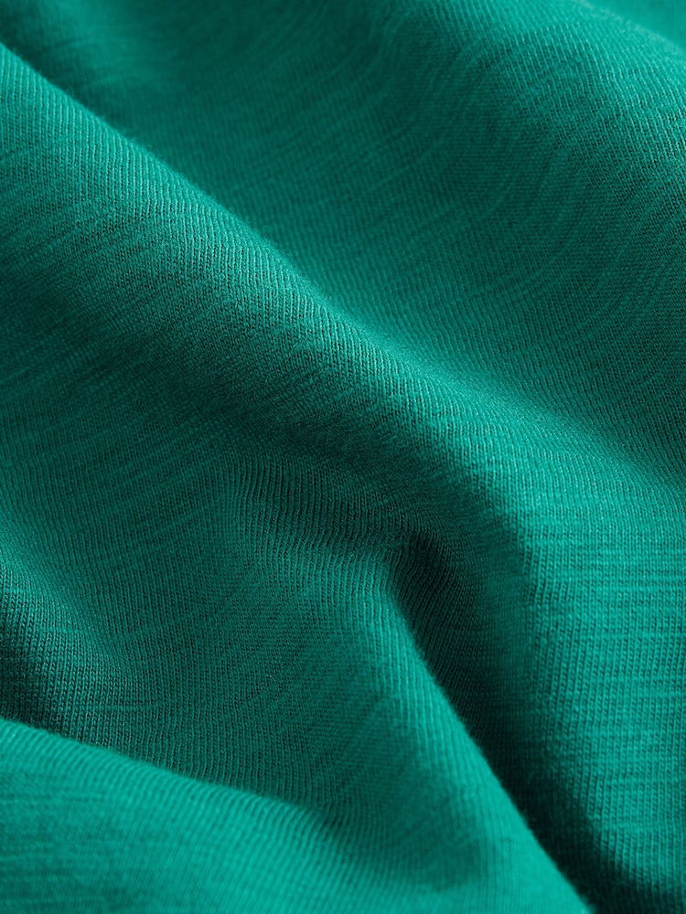 أخضر دب - تيشِرت شبه سادة بكم طويل بخامة %100 قطن (3 شهور - 7 سنوات) - صورة 7 من 7