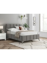 K Interiors Dark Grey Lexia Linen Bedframe - Image 2 of 6