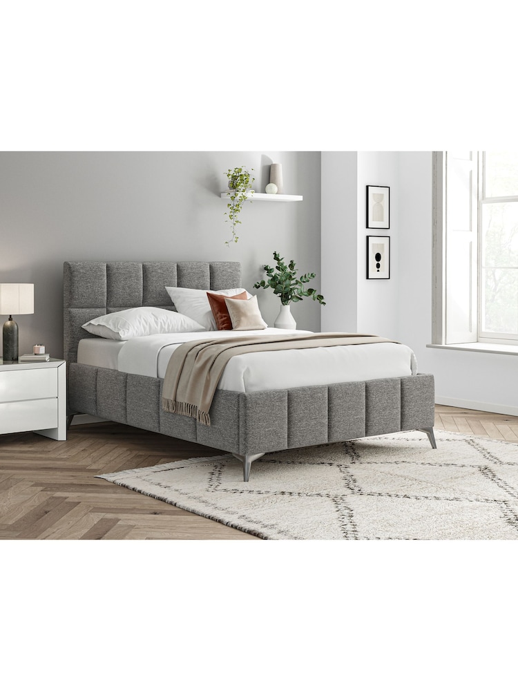 K Interiors Dark Grey Lexia Linen Bedframe - Image 2 of 6