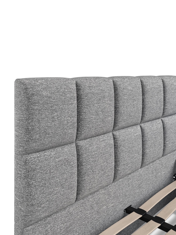 K Interiors Dark Grey Lexia Linen Bedframe - Image 6 of 6