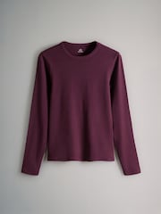 The Set Black/Cream/Berry Red/Mauve Pink/Leopard Print 5 Pack Ribbed Long Sleeve T-Shirts - Image 4 of 8