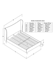 Soft Velvet Natural Oyster Remi Upholstered Bed Frame - Image 4 of 7