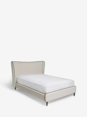 Soft Velvet Natural Oyster Remi Upholstered Bed Frame - Image 6 of 7