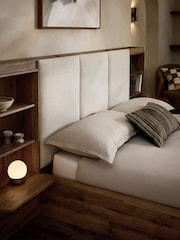 Tweedy Plain Light Natural Bronx Wooden Bookcase Cupboard Ottoman Storage Bed Frame - Image 3 of 7