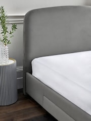 Grey Steel Opulent Velvet Matson Upholstered Drawer Storage Bed Frame - Image 3 of 7