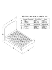Grey Steel Opulent Velvet Matson Upholstered Drawer Storage Bed Frame - Image 4 of 7