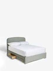 Grey Steel Opulent Velvet Matson Upholstered Drawer Storage Bed Frame - Image 6 of 7