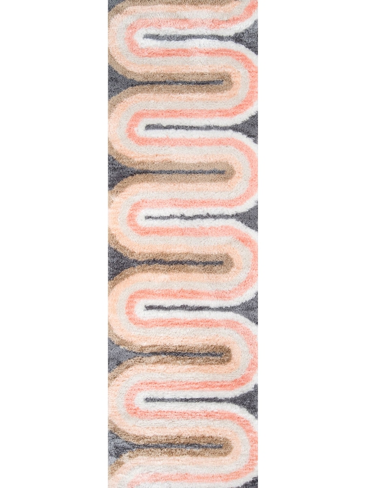 Novogratz Pastel Retro Shaggy Wave Rug - Image 6 of 6 Novogratz Pastel Retro Shaggy Wave Rug - Image 6 of 6